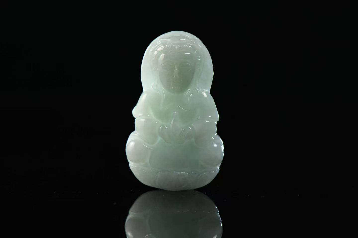 Tara Blessings Collection - Natural A-Grade Jadeite Tara Pendant (Single Piece)