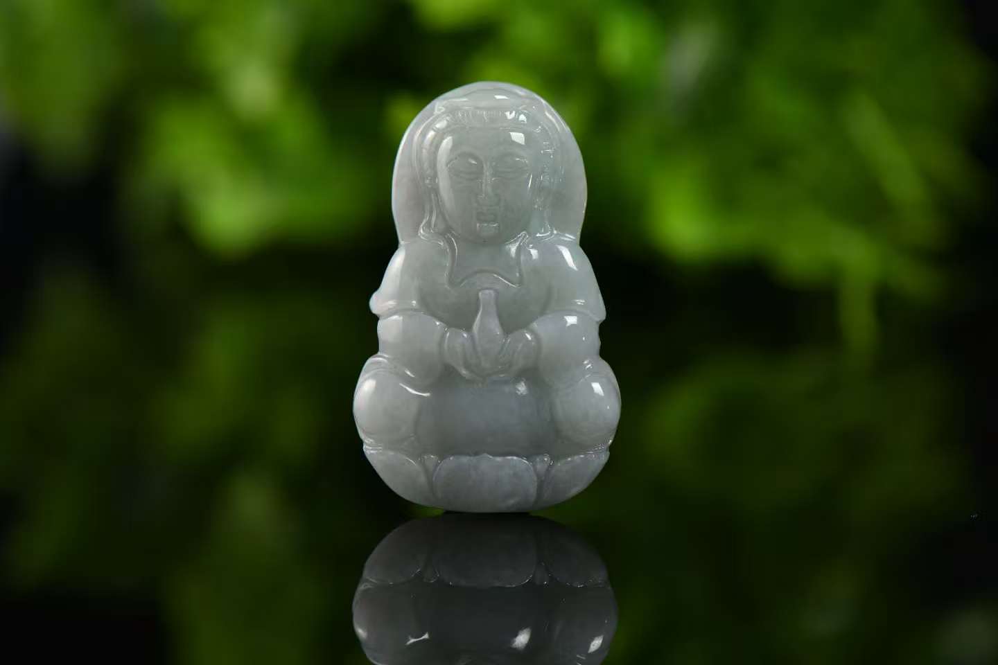 Tara Blessings Collection - Natural A-Grade Jadeite Tara Pendant (Single Piece)