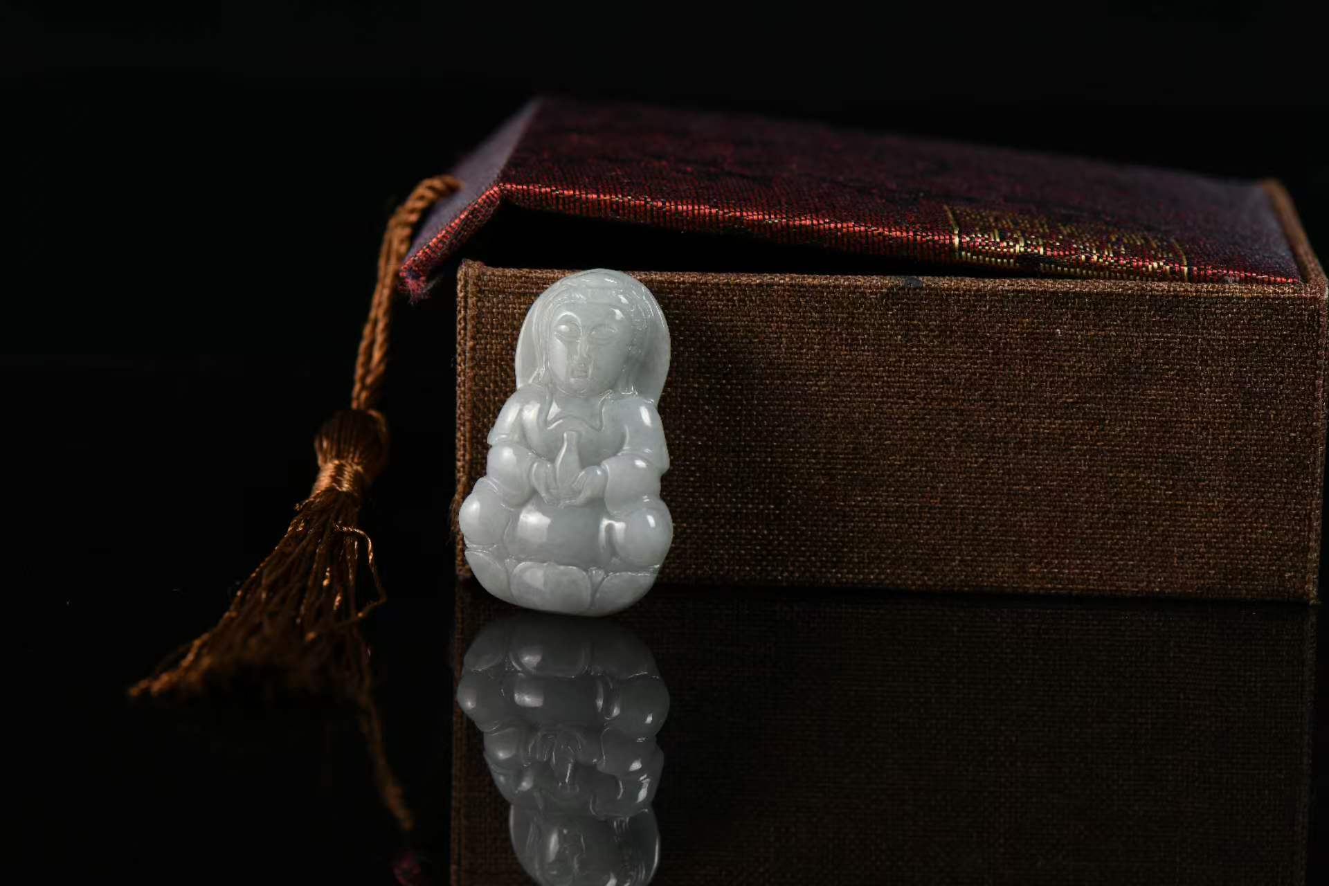 Tara Blessings Collection - Natural A-Grade Jadeite Tara Pendant (Single Piece)