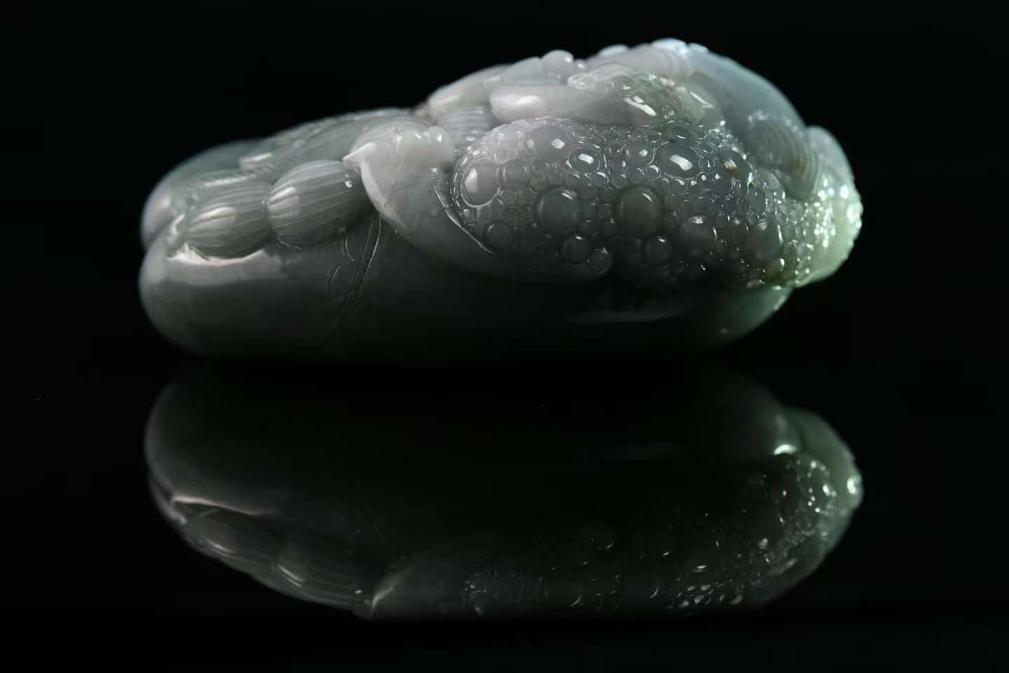 Toad Wealth & Bat Blessings Jade Handheld Decor - Natural Grade A Jadeite Handpiece