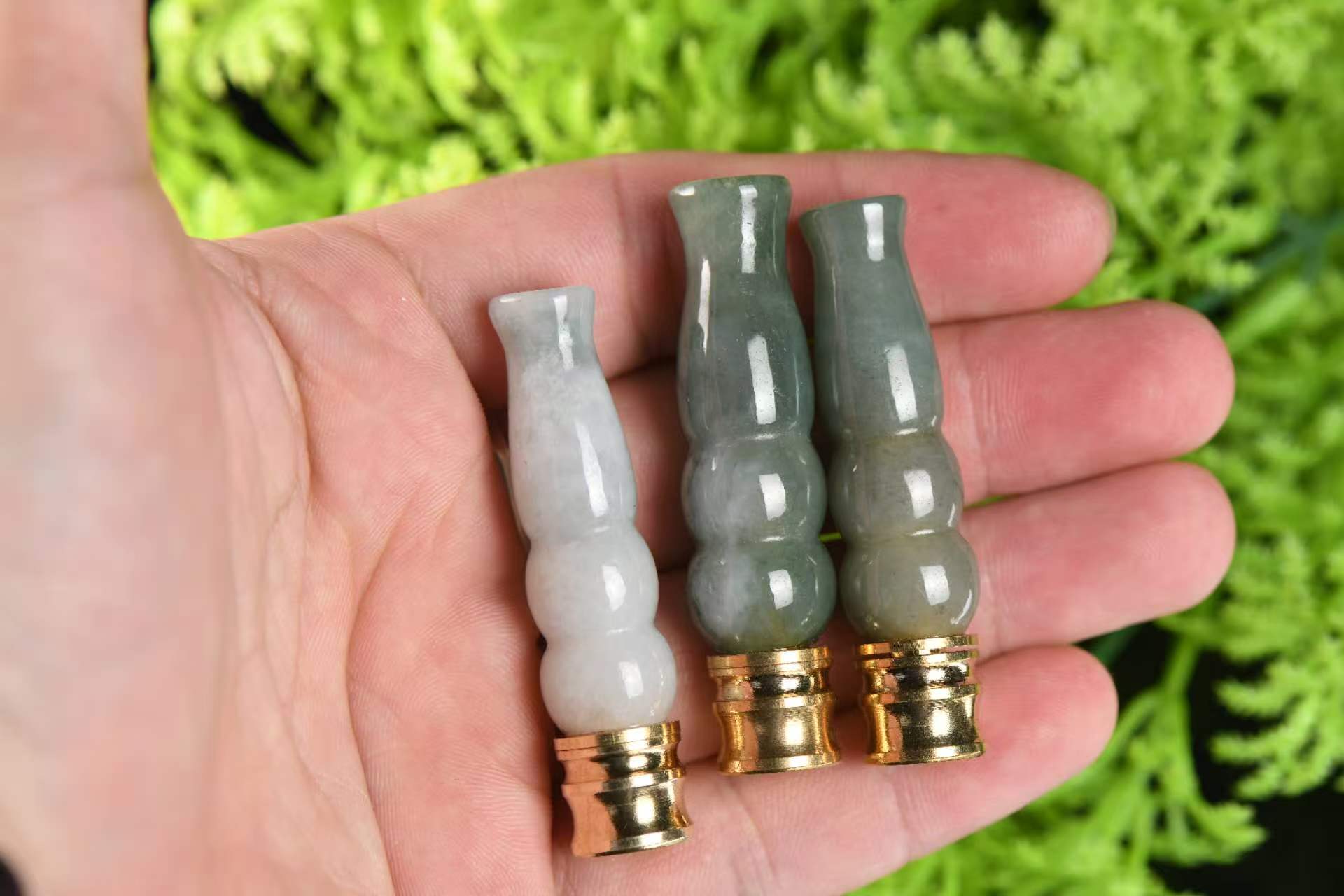 福禄随身 天然 A 货翡翠葫芦烟嘴系列