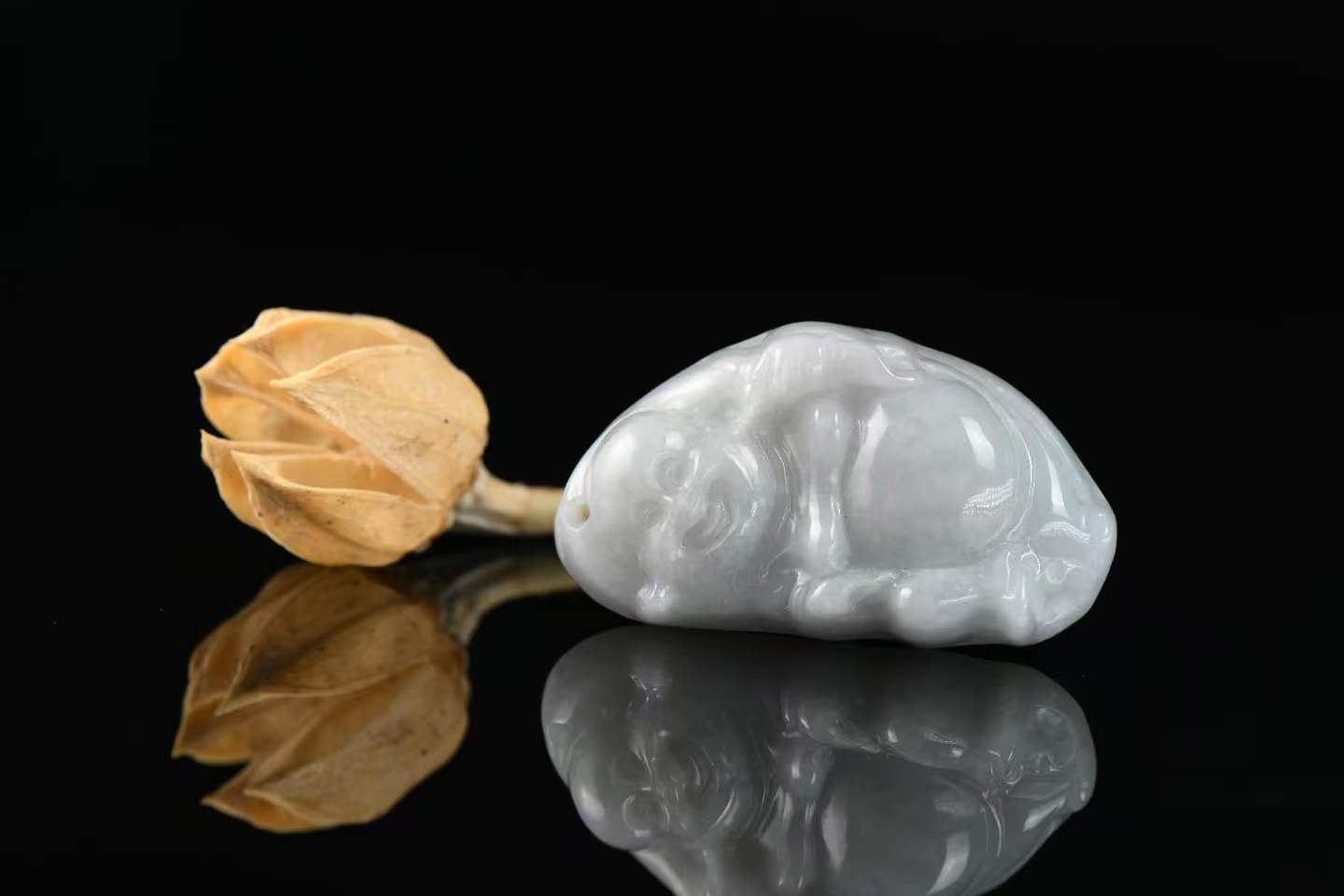 逍遥纳福 天然 A 货翡翠口袋佛系列（单款）