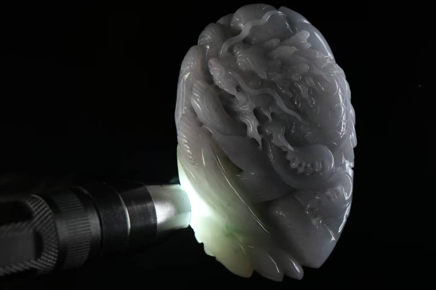 Dragon Guardian Jade Decor - Natural Grade A Jadeite Ornament