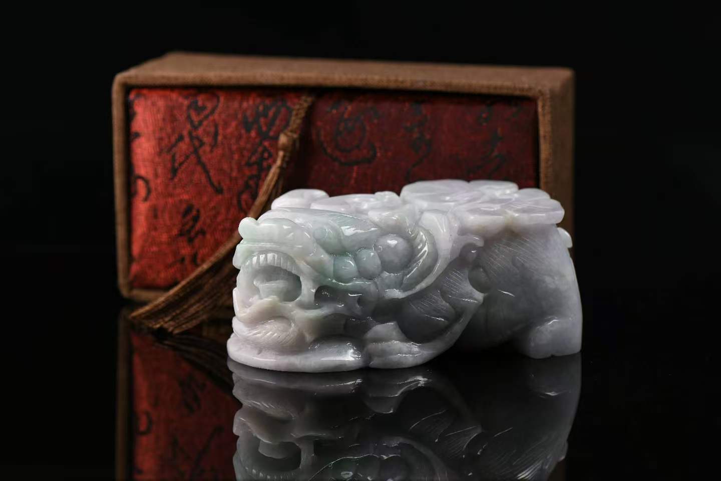 Multi-Tone Pixiu Wealth Gatherer Jade Handheld Decor - Natural Grade A Jadeite Handpiece