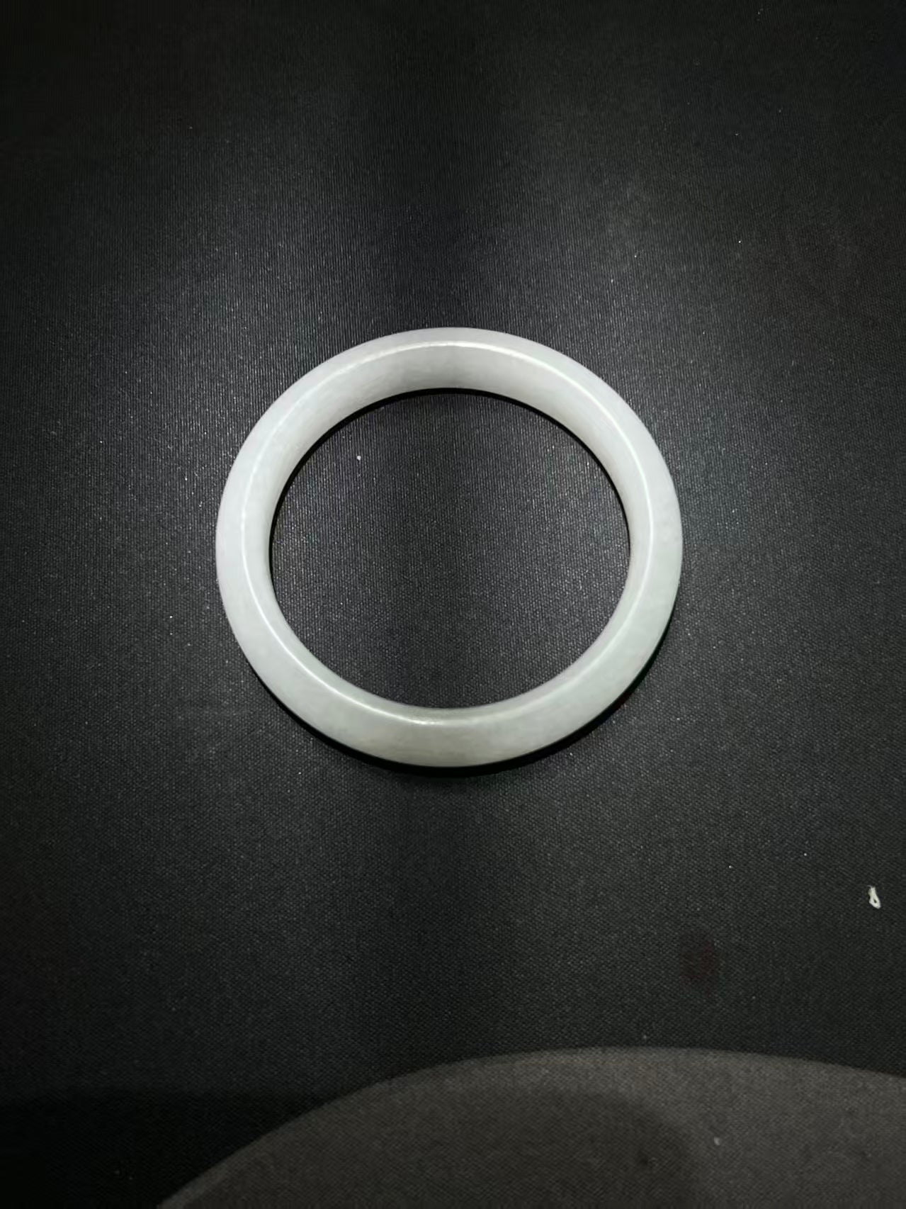 Icy Light Green Round Bangle - Natural Grade A Jadeite Plain Bracelet