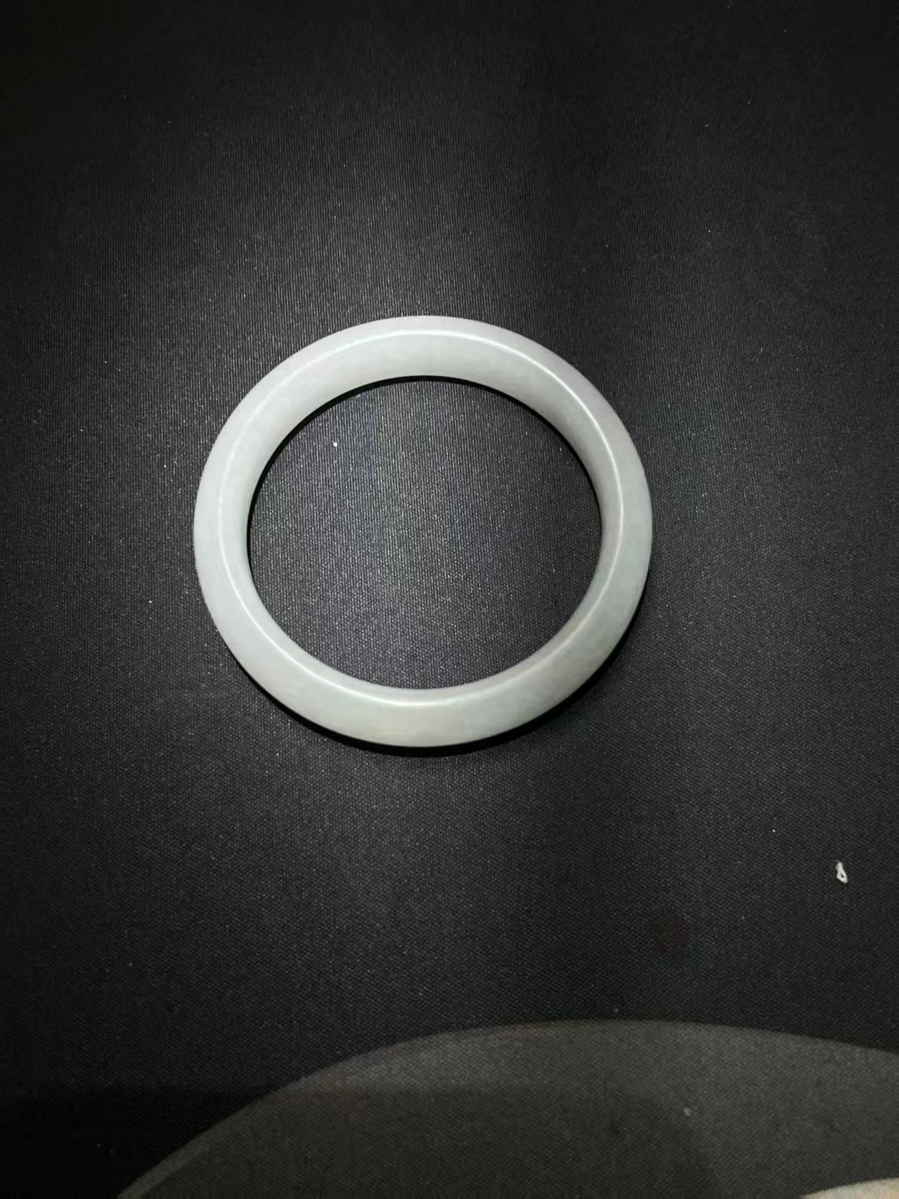 Icy Light Green Round Bangle - Natural Grade A Jadeite Plain Bracelet