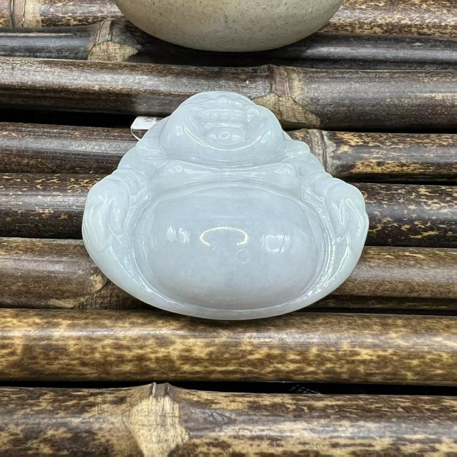 晴水笑佛吊坠 天然 A 货翡翠弥勒佛挂坠