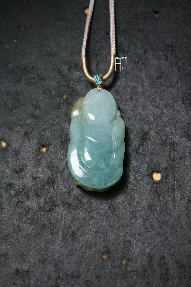 翠玉弥勒 天然 A 货翡翠弥勒挂坠