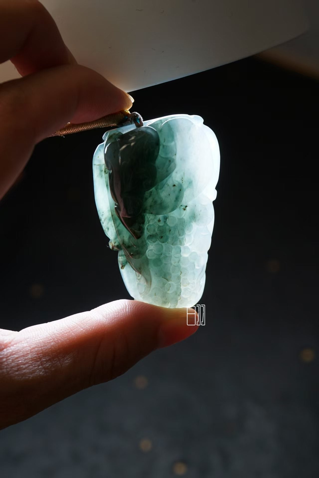 翠玉福葡 天然 A 货翡翠葡萄挂坠