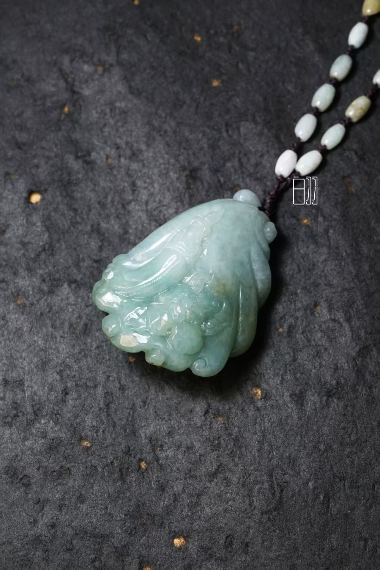 Jade "Hundred Wealth" Cabbage Pendant - Natural Grade A Jadeite Cabbage Locket