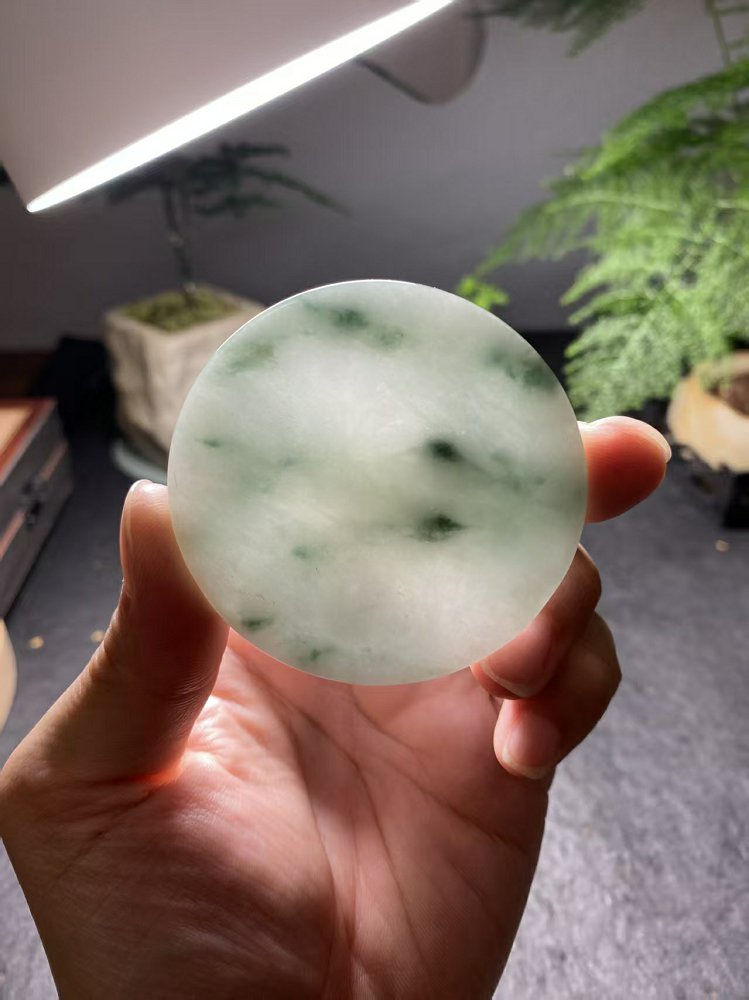 飘花翡翠明料片料 天然 A 货冰种飘花原石毛料