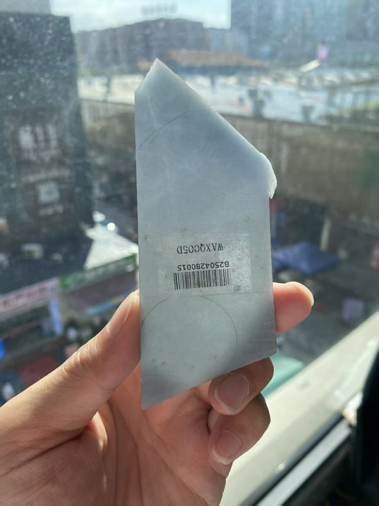 冰底淡蓝翡翠料 天然 A 货冰透原石小料