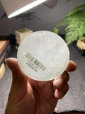 冰底飘花翡翠圆牌料 天然 A 货冰种飘花原石明料