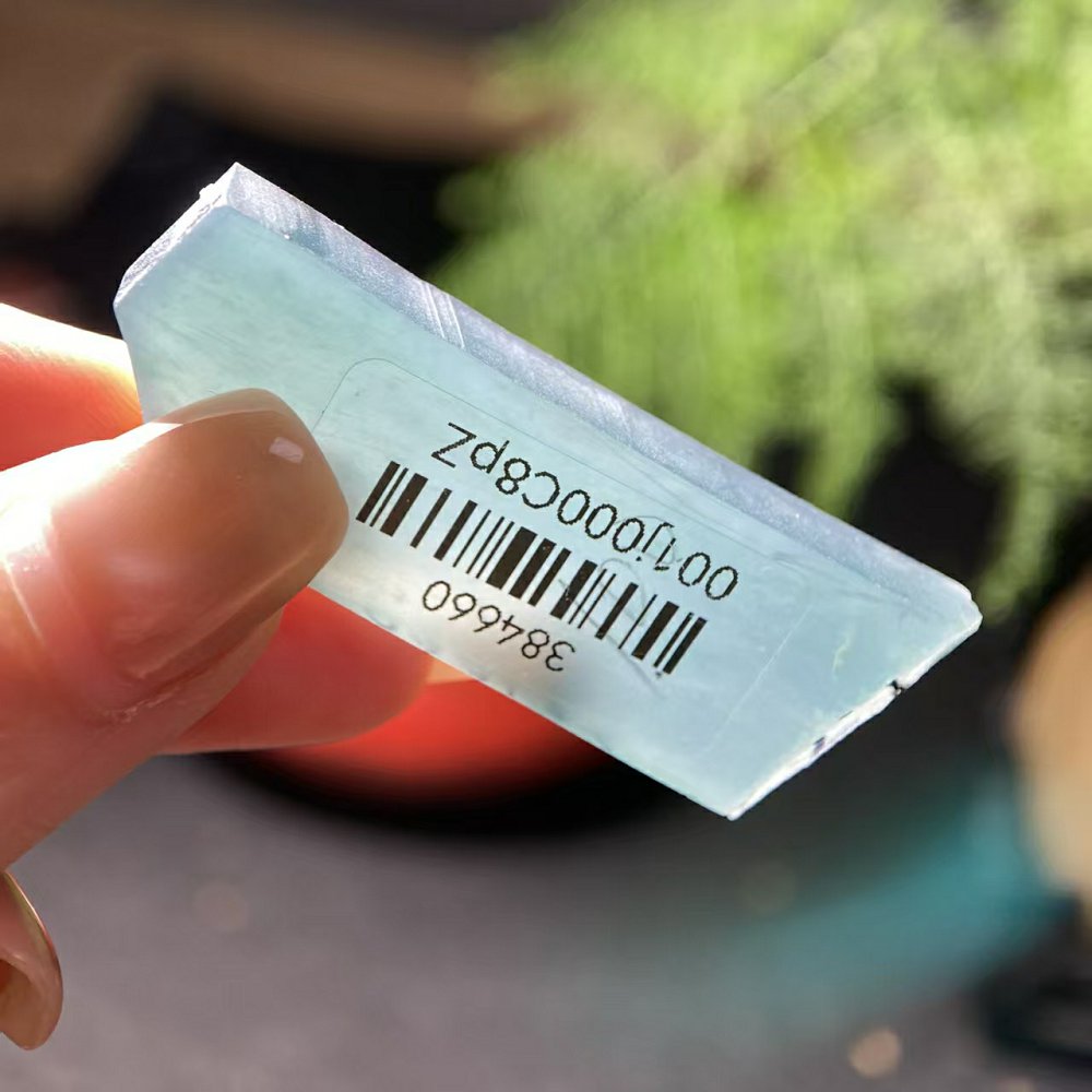 冰底蓝水翡翠小料   天然 A 货冰种蓝水原石明料