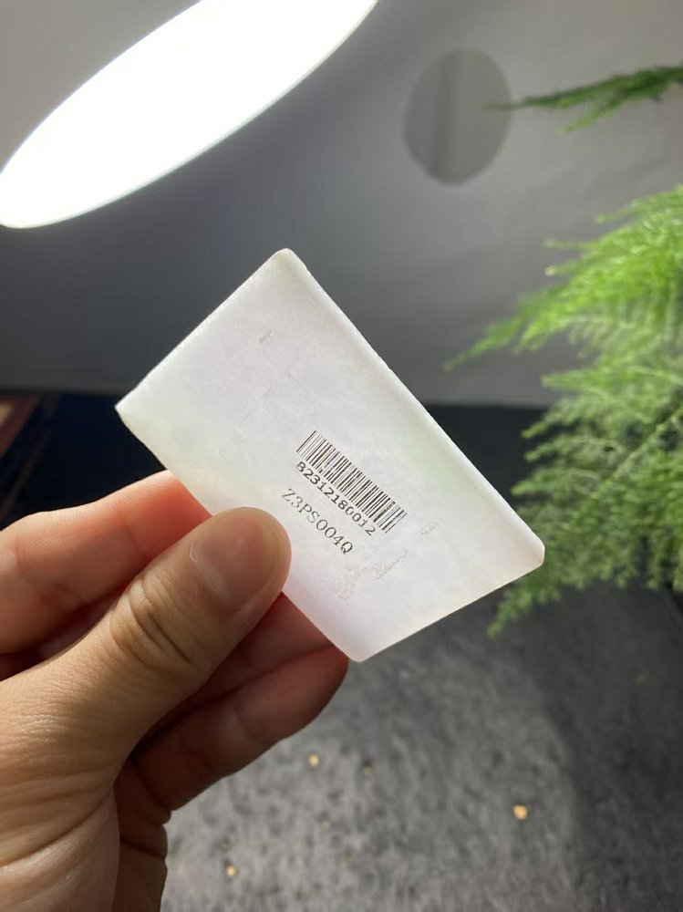 冰种晴水绿翡翠方牌料 天然 A 货原石明料